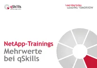 NetApp-Trainings Mehrwerte bei qSkills