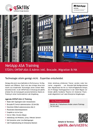 NetApp ASA Training Flyer