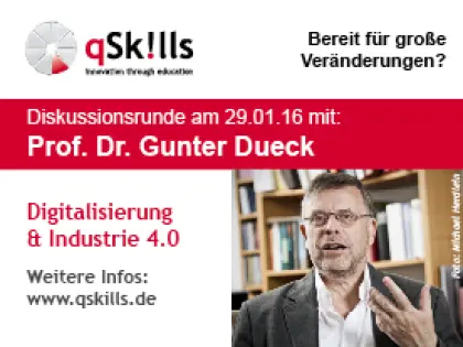 Diskussionsrunde am 29.01.16 mit Prof. Dr. Gunter Dueck