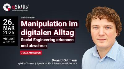 Web-Seminar Manipulation im digitalen Alltag mit Donald Ortmann