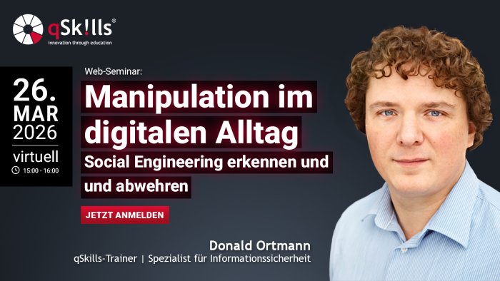 Web-Seminar Manipulation im digitalen Alltag mit Donald Ortmann